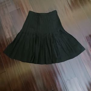SOLD Vintage Henri Bendel Black Pleated Skirt